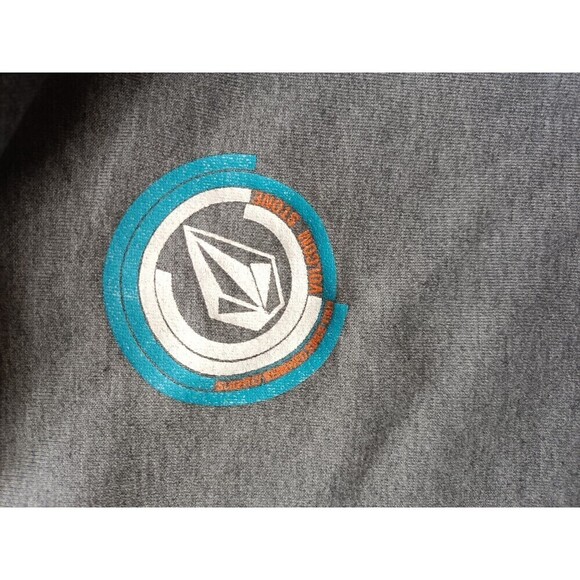 Y2K Volcom Hoodie Men's Size Large Gray Pullover Long Sleeve - Picture 6 of 10
